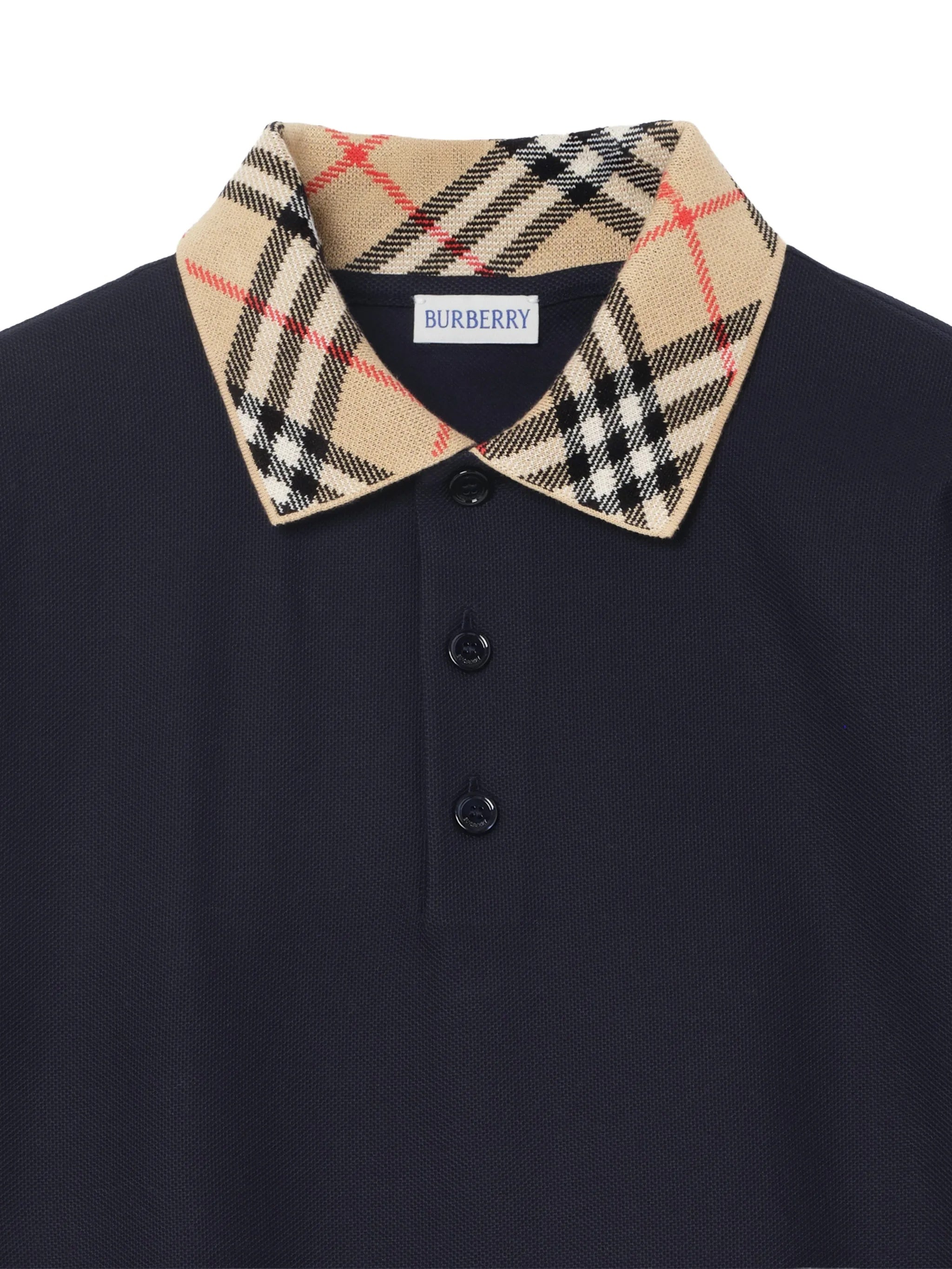 Classic Fit Polo Shirt with Checkered Collar