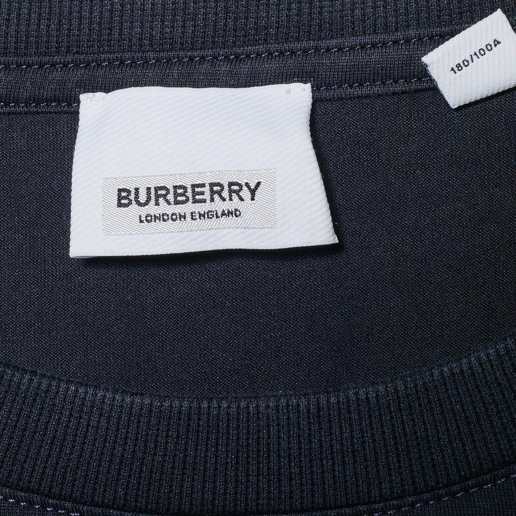 Burberry Navy Blue Jersey Crewneck T-Shirt