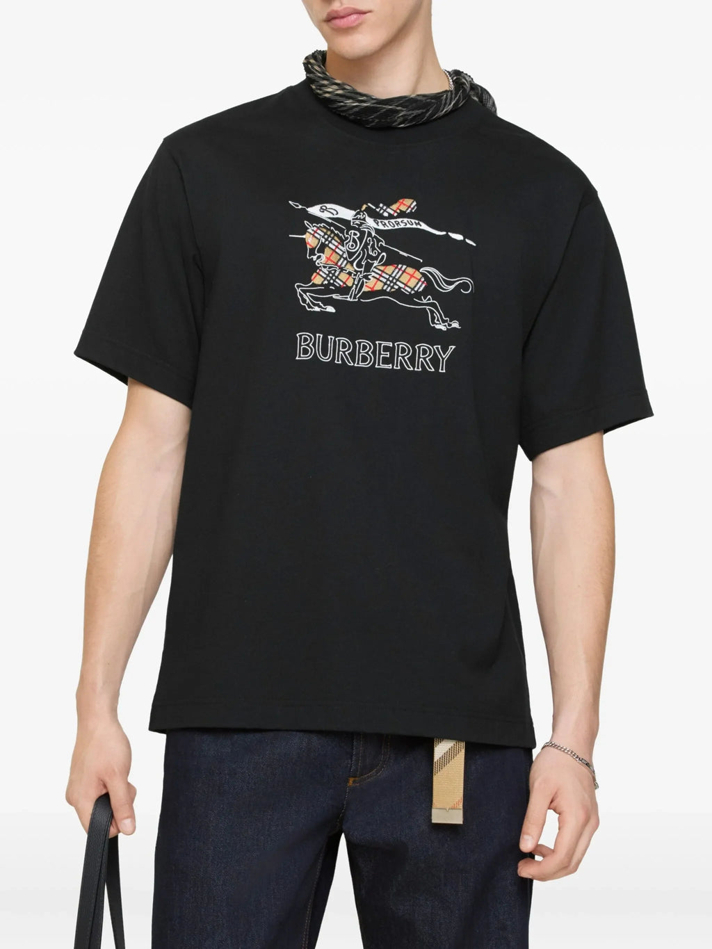 BURBERRY EKD Sketch Cotton T-shirt Black