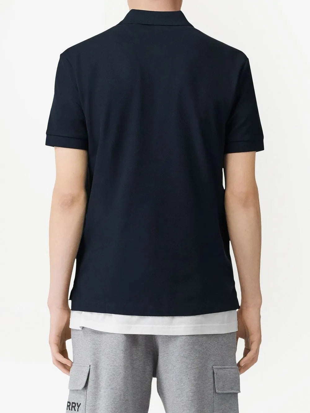 Burberry Monogram Polo Shirt Navy Blue