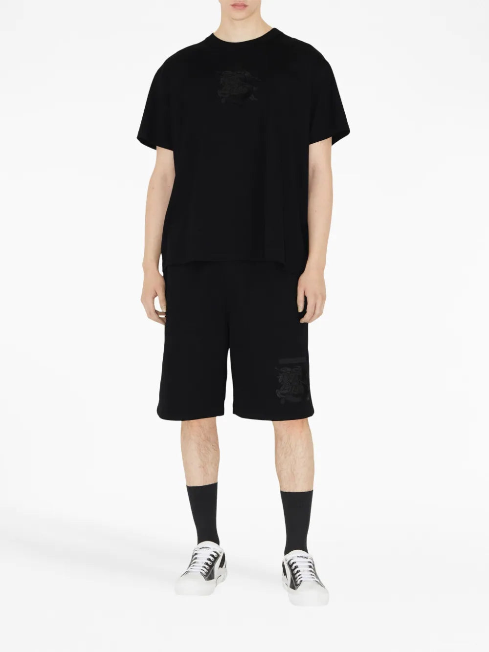 Burberry Tristan Embroidered EKD T-Shirt Black