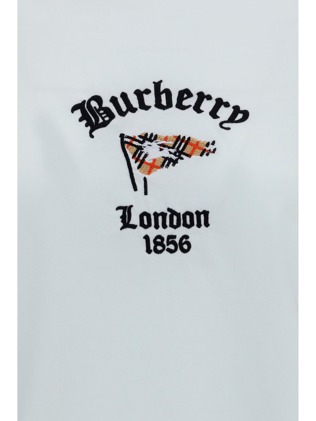 Burberry Women Cotton T-Shirt With Check Flag