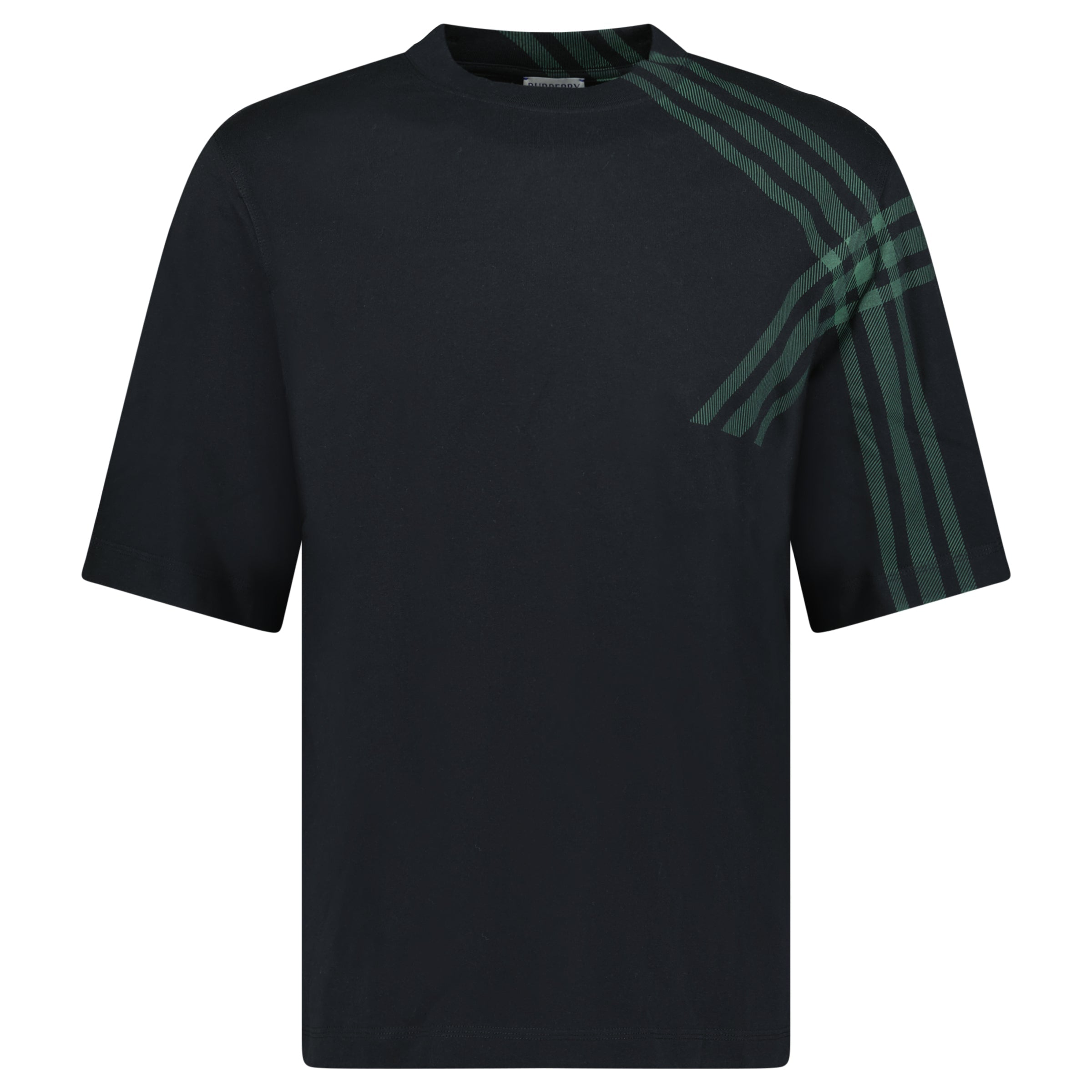 Burberry Check Pattern T-Shirt Black