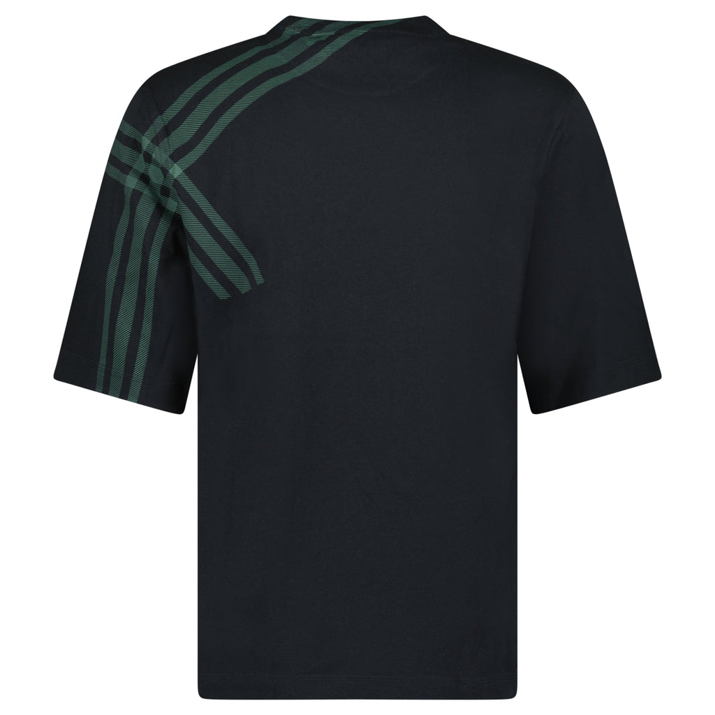 Burberry Check Pattern T-Shirt Black