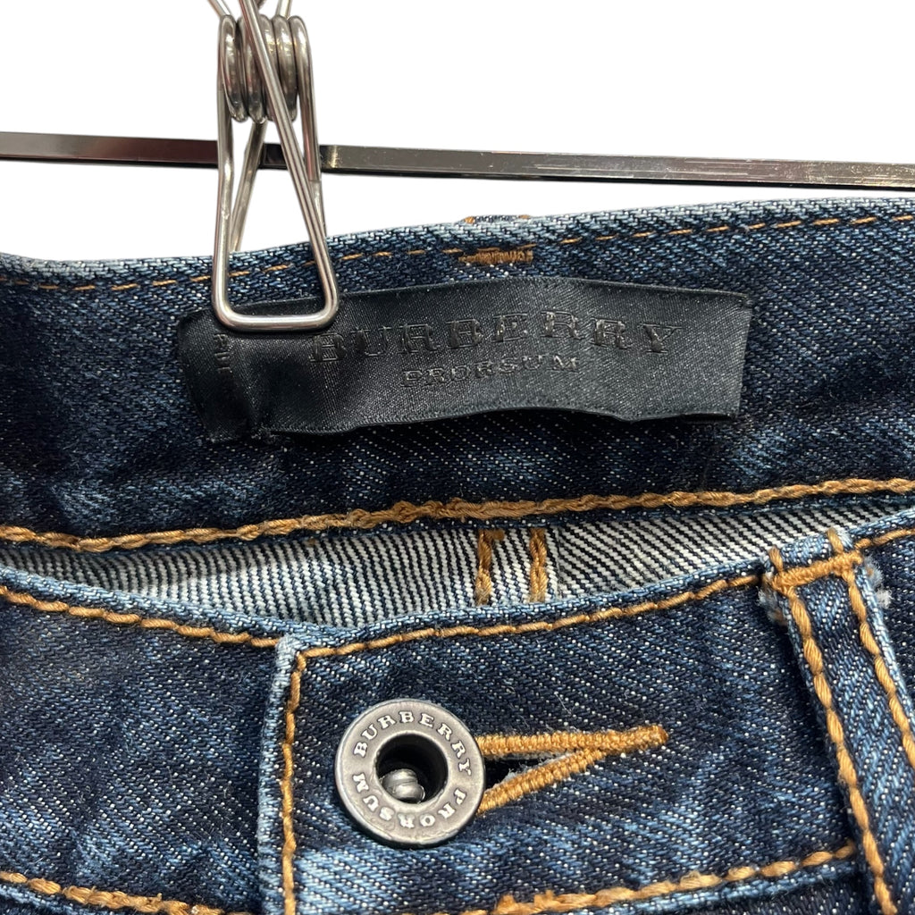 BURBERRY PRORSUM COLLECTION/Pants/32/Cotton/NVY/Button Fly/5 PKT RAW DENIM