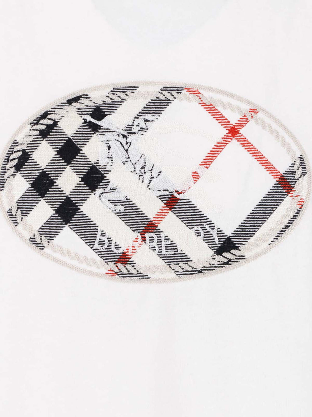 White Check Cotton T-Shirt
