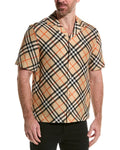 Burberry Check Oversized Silk Shirt