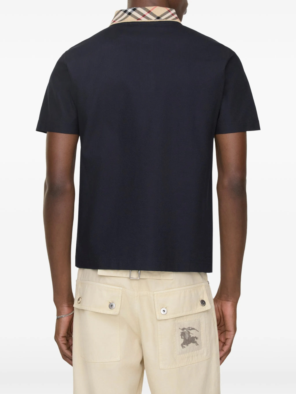 Classic Fit Polo Shirt with Checkered Collar
