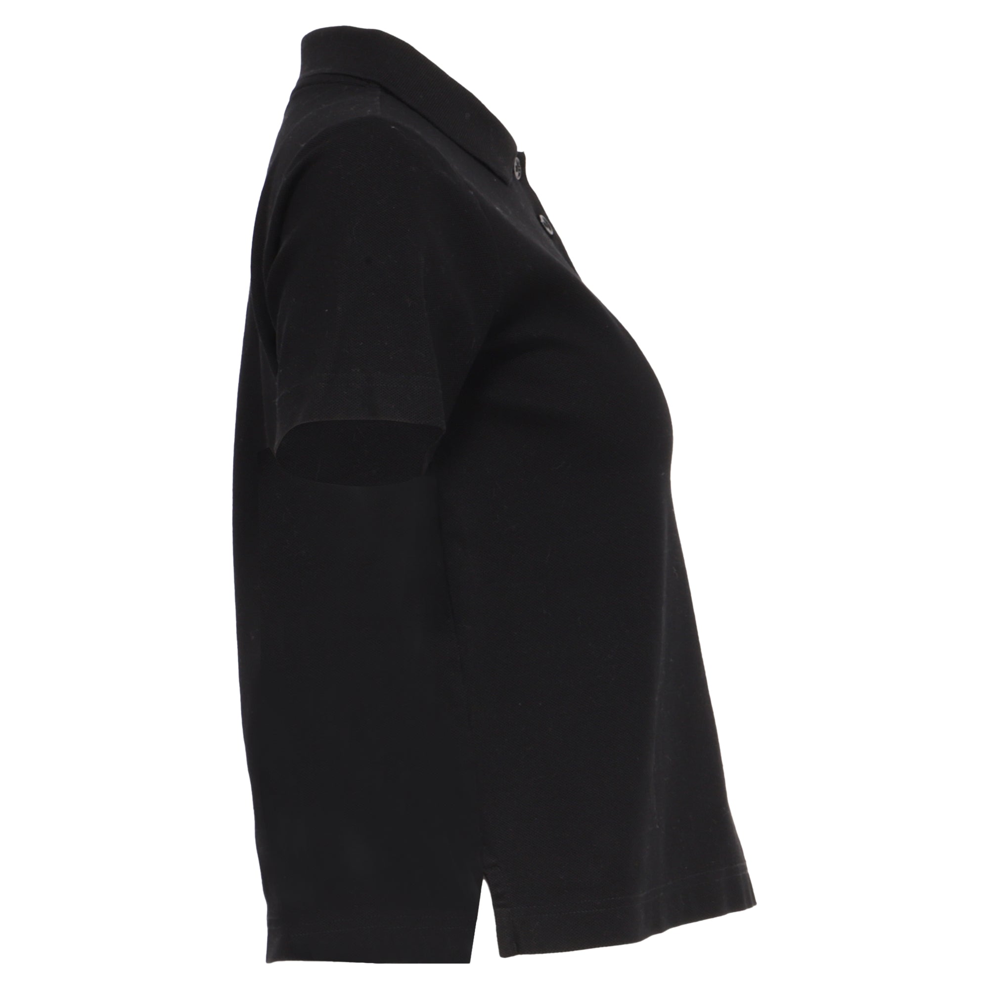 Burberry Logo-Embroidered Polo Shirt in Black Cotton