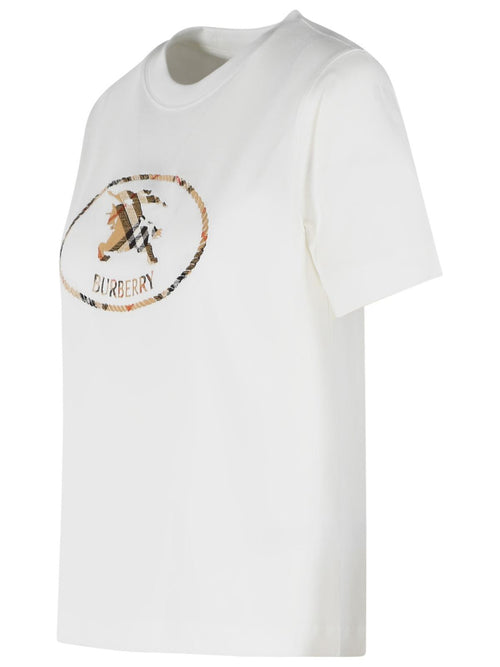 Burberry 'Frankie' White Cotton T-Shirt Women