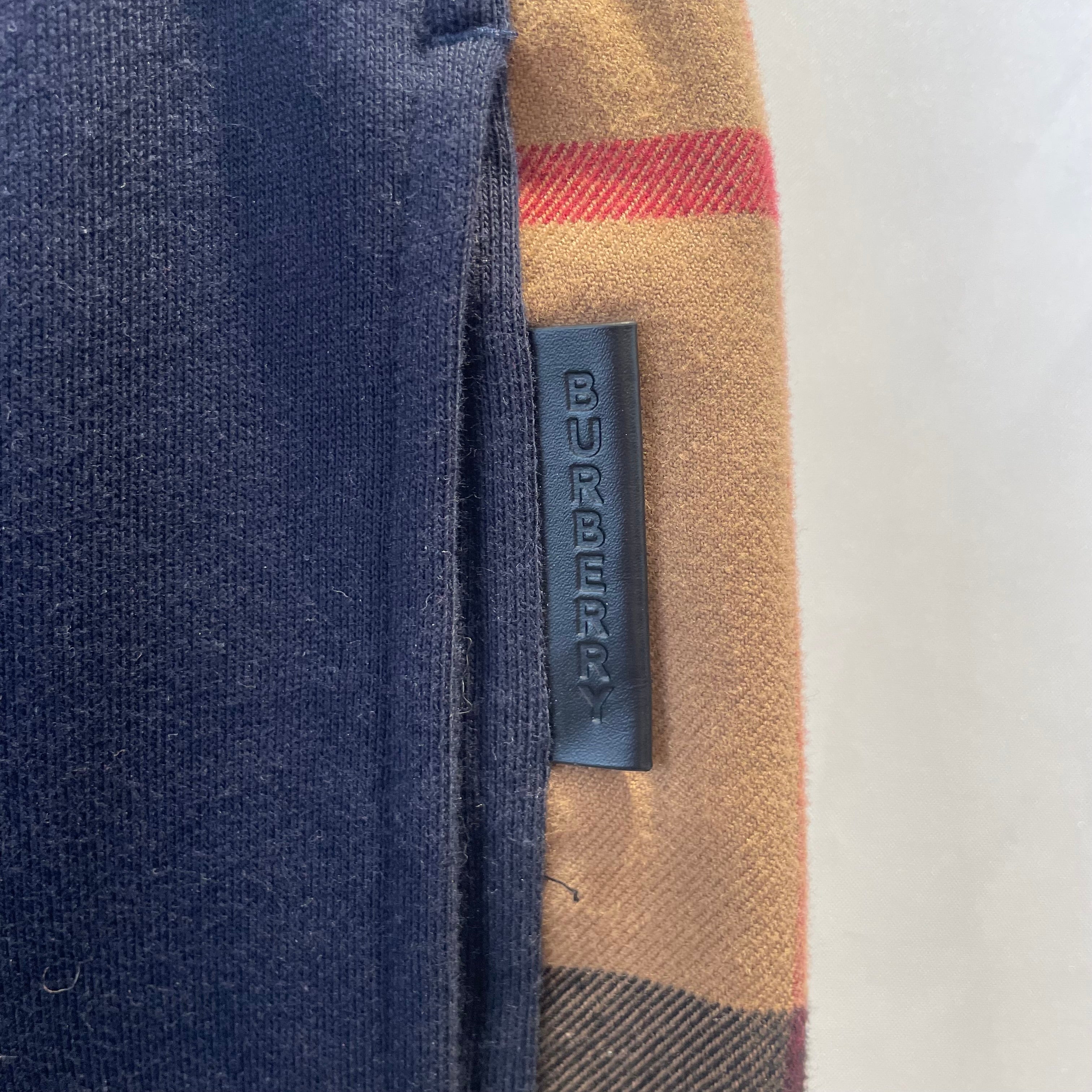 BURBERRY/Pants/M/Cotton/NVY/ckeck panel jogging