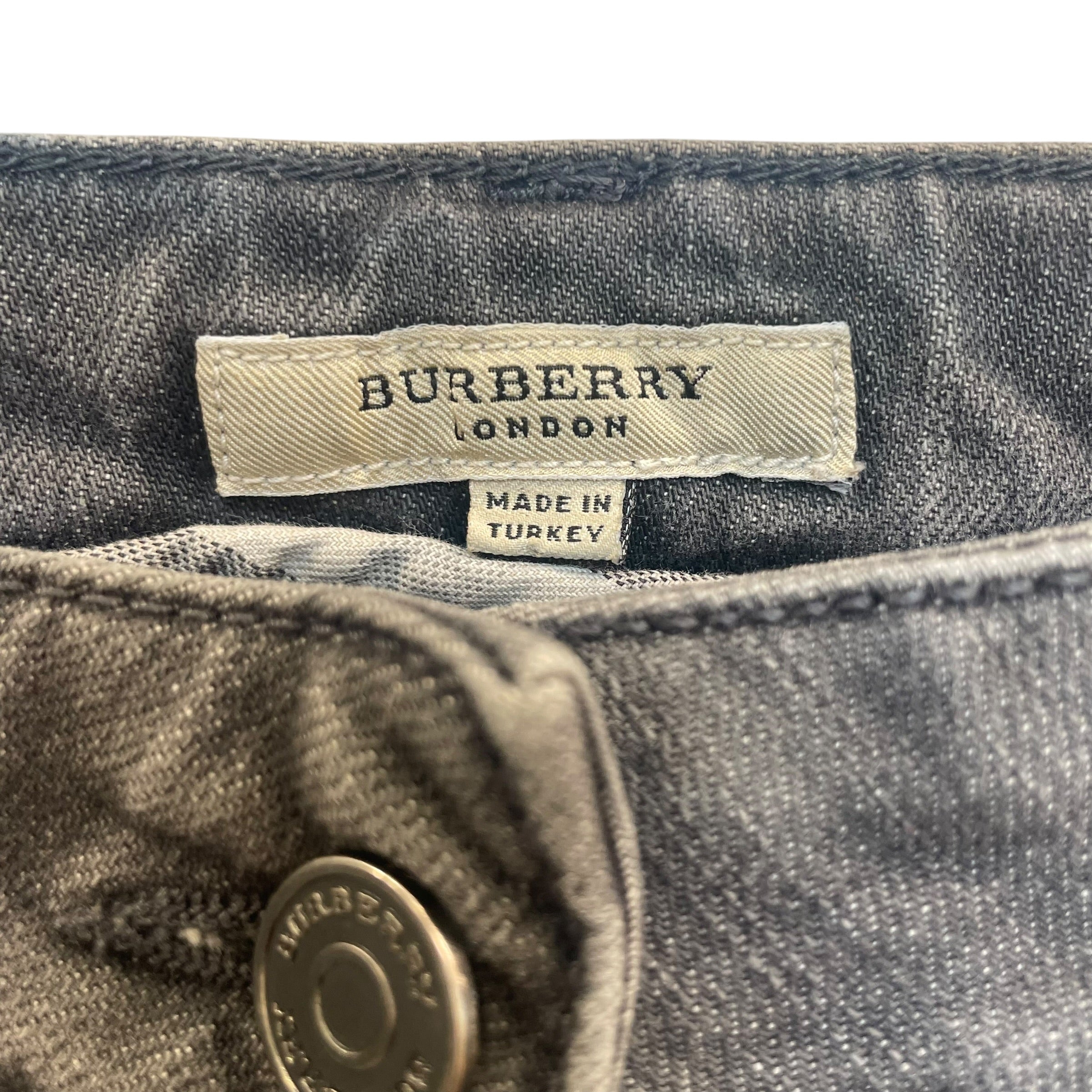 BURBERRY LONDON/Bootcut Pants/29/Denim/GRY/SLV HARDWARE/POCKET POINTS