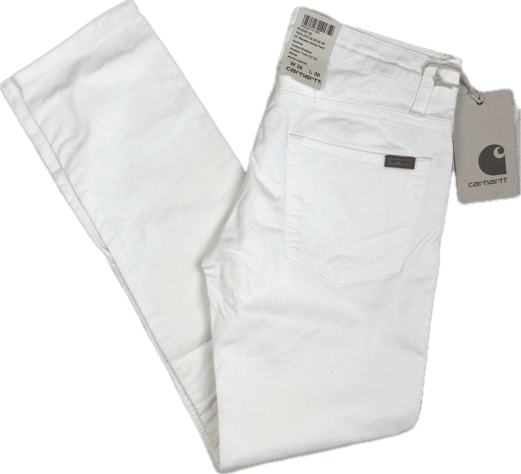NWT - Carhartt  White Stretch  W'Recess Ankle Pant  - Size 26