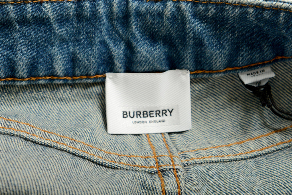 Burberry Women's "Balin" Classic Blue Straight Leg Jeans US 26 IT 40