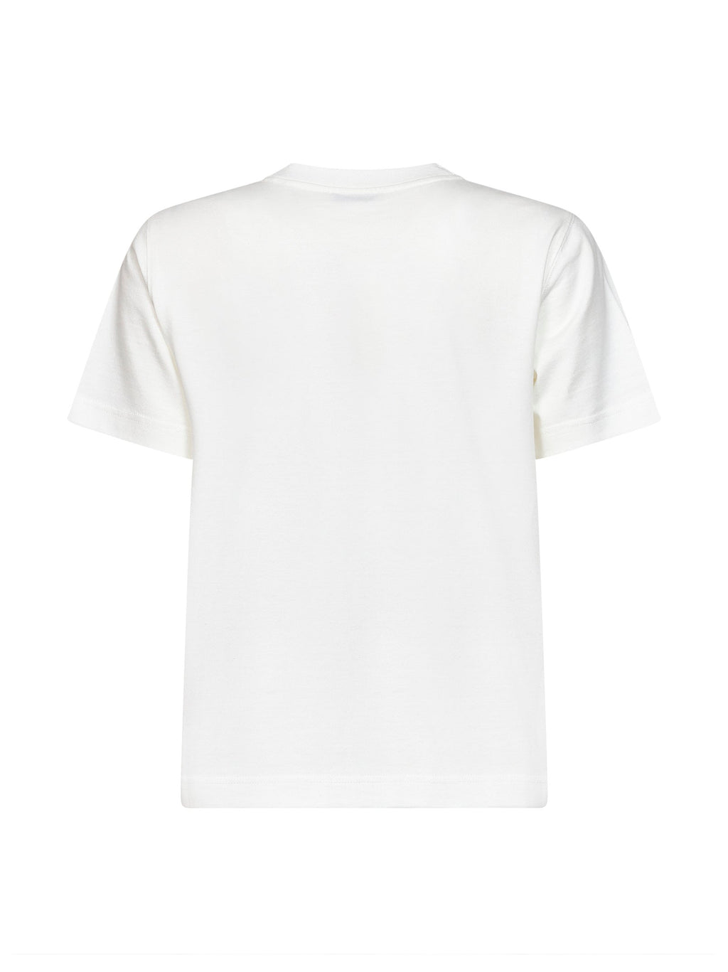 Burberry Women Chalk White Cotton T-Shirt With Knight Check