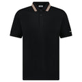 Burberry ‘Hartford’ Striped Check Polo Black