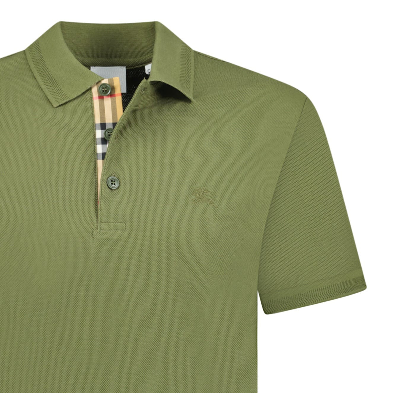 Burberry 'Eddie' Check Polo Khaki
