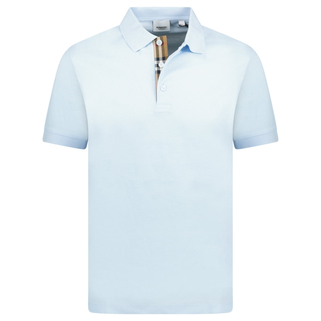 Burberry 'Hartford' Check Polo Light Blue