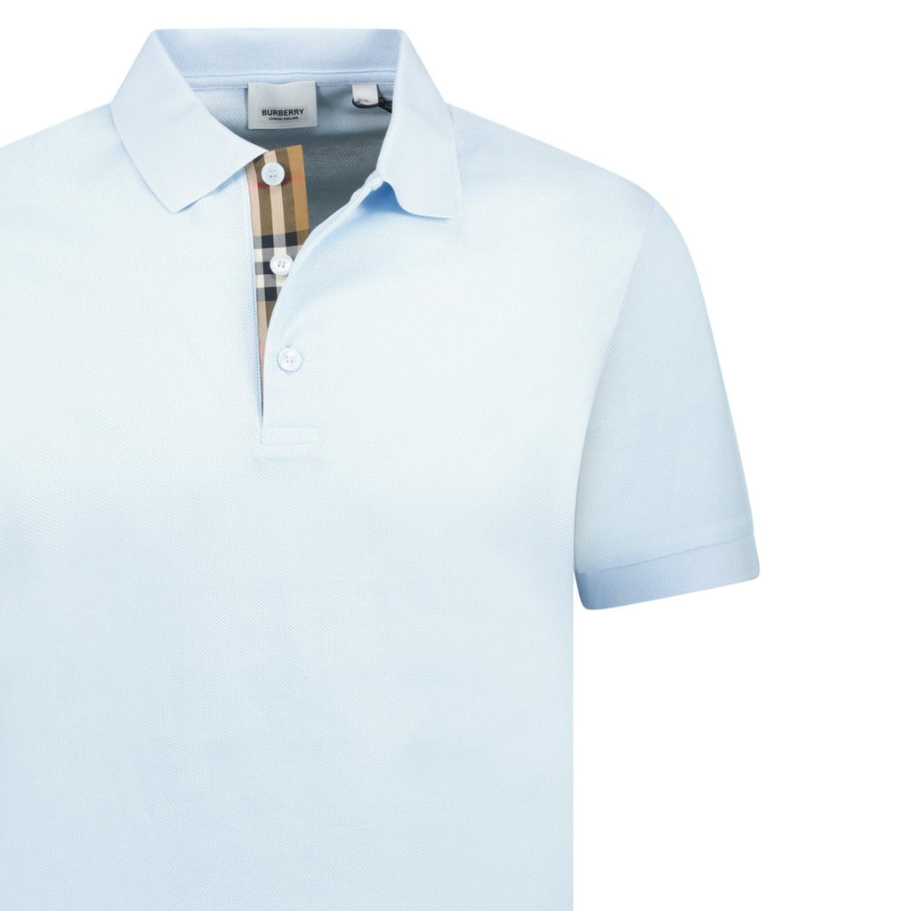 Burberry 'Hartford' Check Polo Light Blue