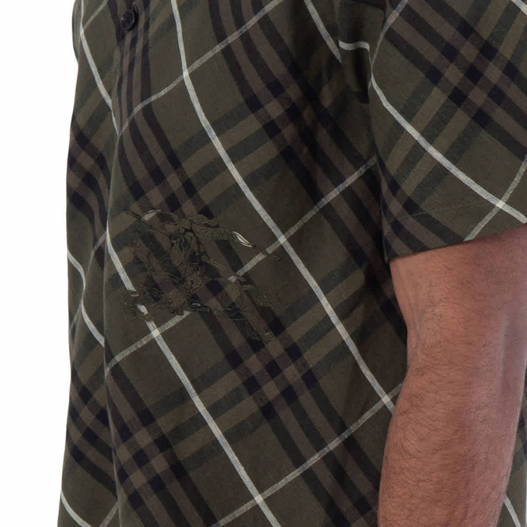 Burberry Men's Check Linen Shirt