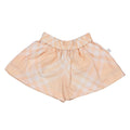 Burberry Girls Peach Cotton Check Shorts