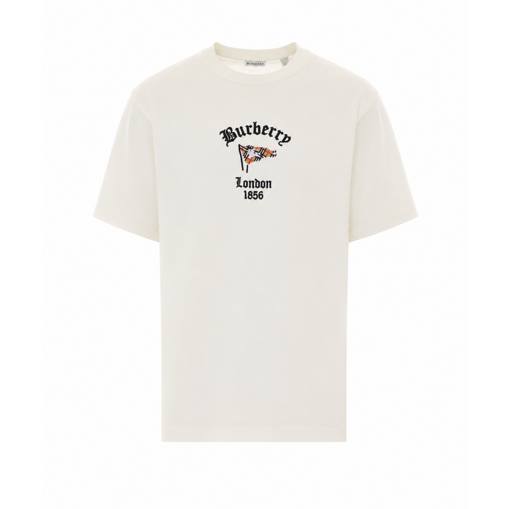 Burberry Men Check Flag T-Shirt