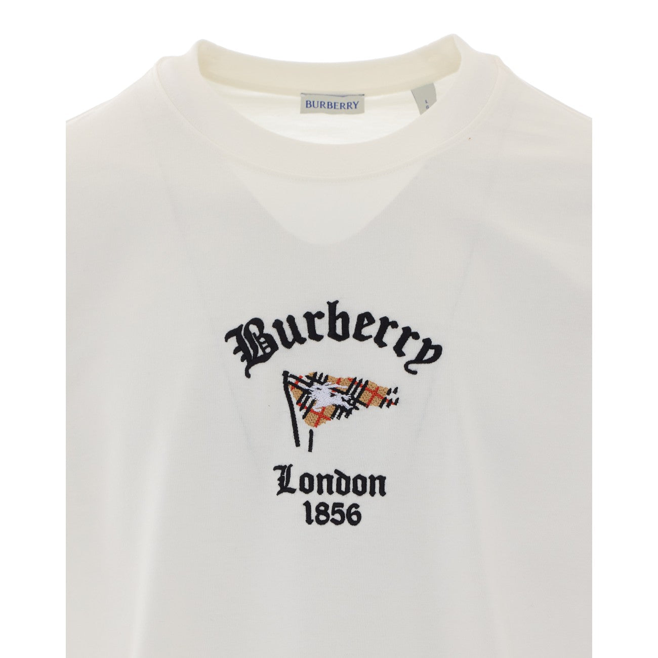 Burberry Men Check Flag T-Shirt