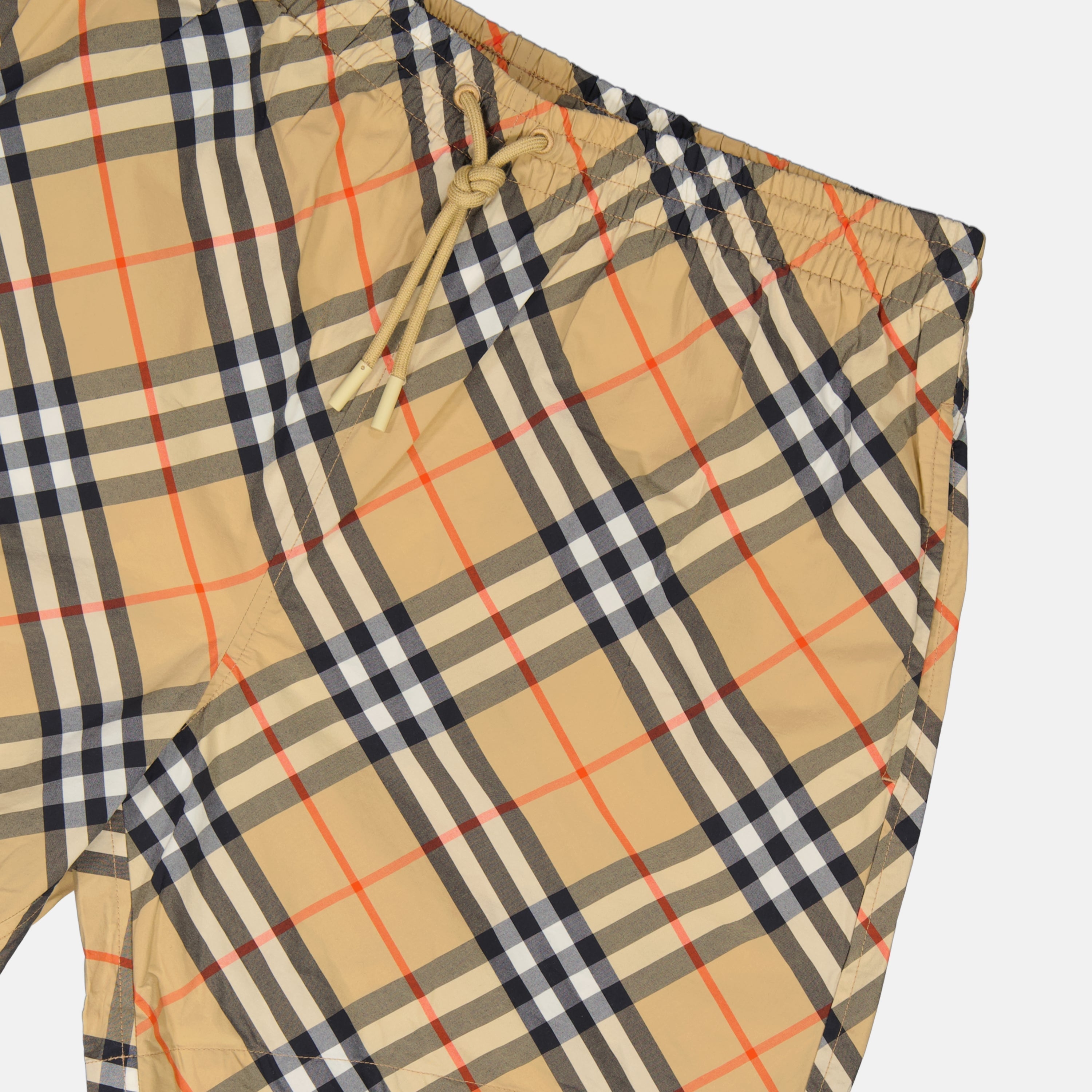 Plaid Swim Trunks