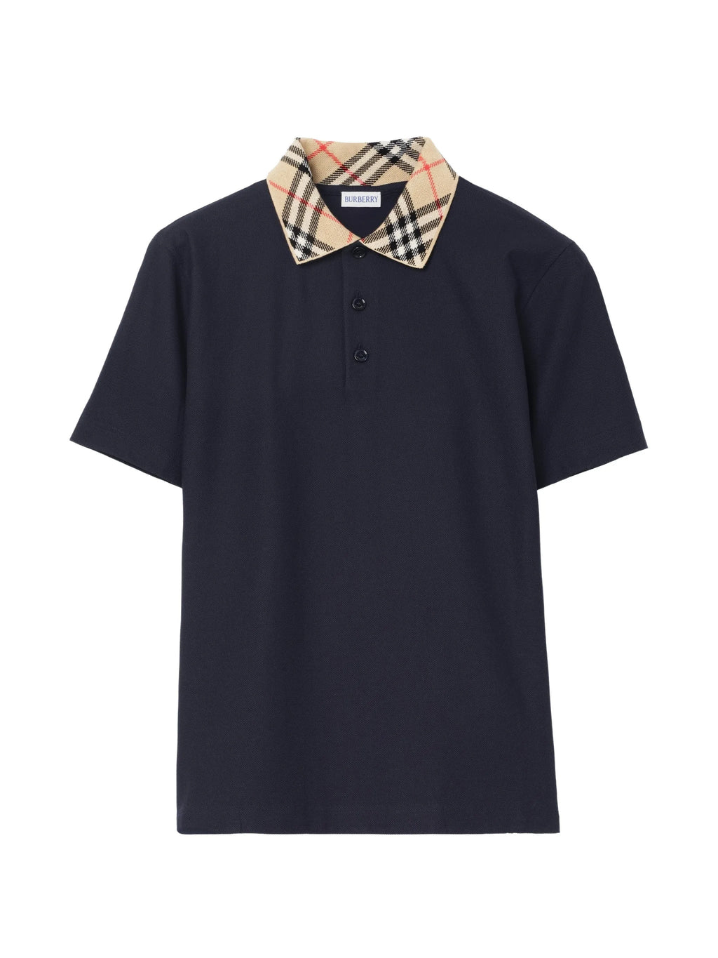 Classic Fit Polo Shirt with Checkered Collar