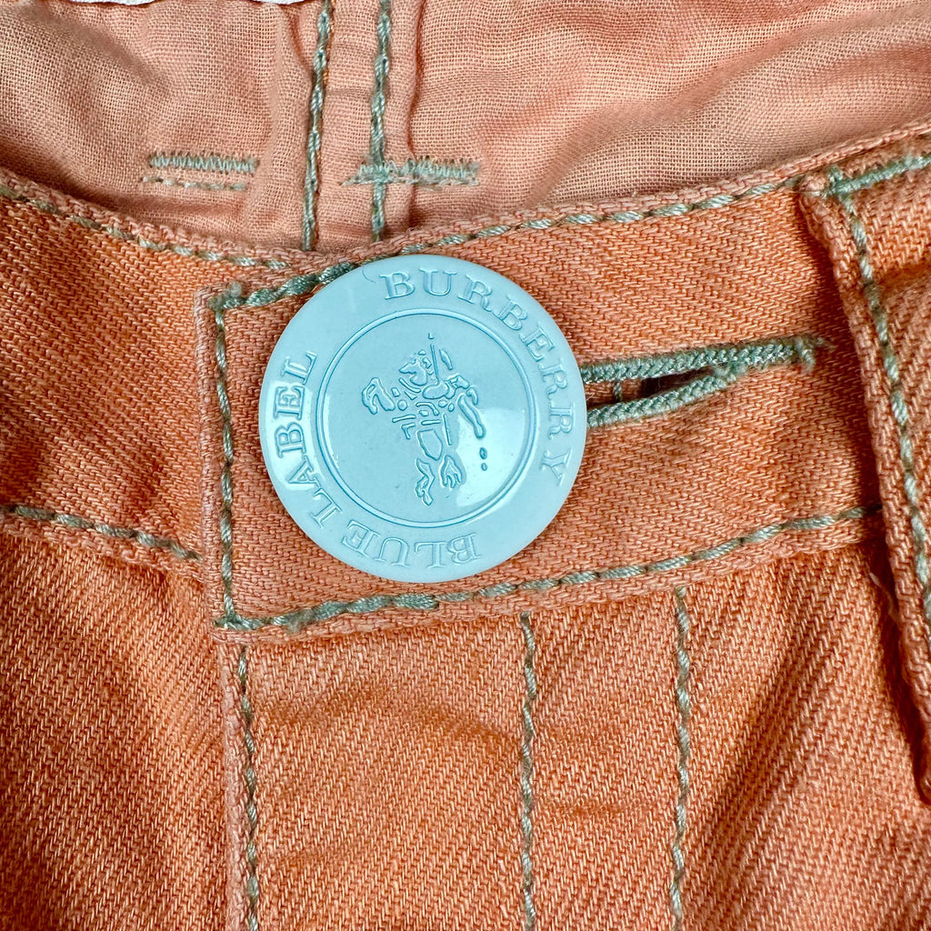 Burberry Blue Label Ladies Sherbet Denim Low Rise Crop Jeans - Size 24